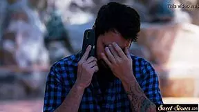 young stepdaughter sucks in sixtynine pose