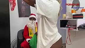 Santa's gift arrives early with his big dick in the bedroom