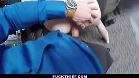 White British Girl Bent Over By Cop