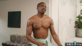 petite ebony babe olivia jay teases with masturbation then takes big black cock