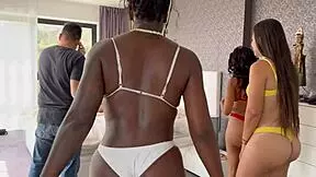 Behind Scenes Foursome With Kesha Ortega