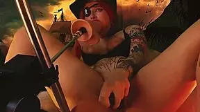 PIRATE GIRL GETS WILD ORGASMS FROM VIBRATORS IN ALL ORIFICES