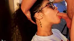 Thick Latina's Throat Fucked Hard Against The Wall In POV.