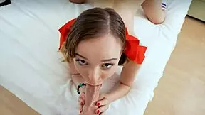 ebony teen almost caught with big cock