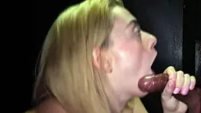 Sophia insane drains 12 cumshots at gloryhole