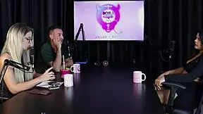 in the swingers house, val mineirinha seeks trans experience amid mansion fights, her sheer red lingerie teasing the group