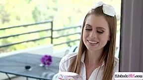 i finger and lick my redhead teacher's hairy pussy in lesbian fun.