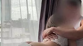 She rode his cock in the garage and finished twice