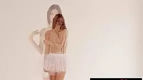 petite latvian brunette ilvy kokomo feels exhilarated practicing naked ballet, her body exposed and free in the studio