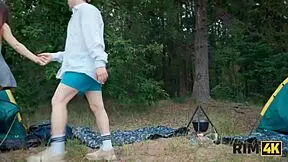 wives swap for mutual rimming and anal fucking in forest