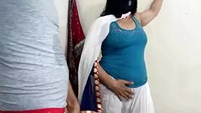 Muslim wife jumps on cock for ass fucking in standing position