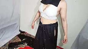 Arabic Sexy Hot Girl Dancing Erotically Wearing Black Hijab In Home, Desi Indian Slut Amrozia Moving Boobs And Ass Dancing To Arabic Music.