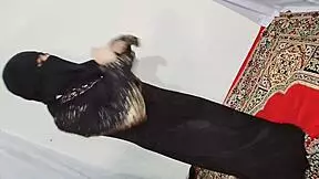 Arabic Sexy Hot Girl Dancing Erotically Wearing Black Hijab In Home, Desi Indian Slut Amrozia Moving Boobs And Ass Dancing To Arabic Music.