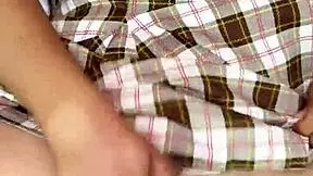 hot student rubs pussy hard till orgasm