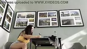 Alia tries on lingerie and summer dresses with and without panties