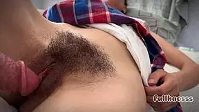 I got a big dick and risky used my hairy horny pussy stepdaughter