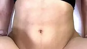 he resists my natural big tits bouncing during deep fucking in classroom