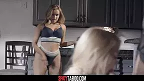 Naughty birthday surprise with Sarah Vandella and River Fox