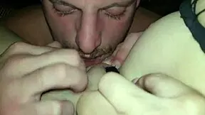 The guy dives into the young teen's pussy