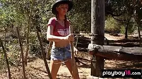 Jennifer Love Strips Naked And Poses Outdoors