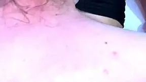 he resists my natural big tits bouncing during deep fucking in classroom