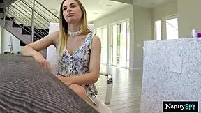 sydney cole saves her nanny gig after riding her boss cock