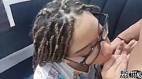 STEPBROTHER CONVINCED STEPSISTER TO SUCK HIS COCK