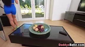 grounded stepdaughter has to satisfy stepdad.
