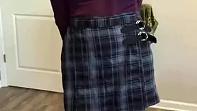 Young skinny teen 18+ masturbates with giant dildo until her pussy creams and drips cum the panty bank - used panties?