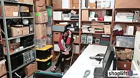 Sexy Latina Teen 18+ Arrested By Security Guy For Candy At Office.