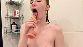 beauty locked in the shower fucks all day long