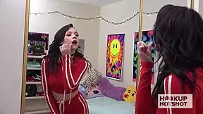 Slutty cutie Athena Rayne rides that rough dick like a pro 😏