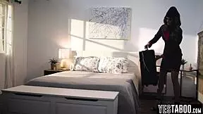 Flight attendant milf flirts and hooks up with a married stranger