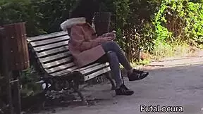 Dayana, the sexy spanish teen, accepts torbe's challenge and swallows his cum in a caught moment.