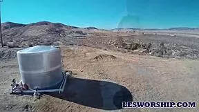 Hot Teen 18+ Girls Engage In Pussy Licking Fun In The Desert