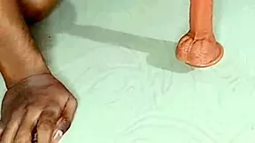 cute latina caged sissy cuckold fucked with toys and humiliation