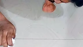 cute latina caged sissy cuckold fucked with toys and humiliation