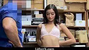 Shoplifter gets fucked hard, no strip search