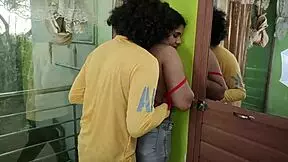 indian college girl comes to private room with boyfriend