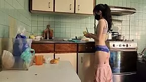 Hey, let's fuck the service employee right in the kitchen.