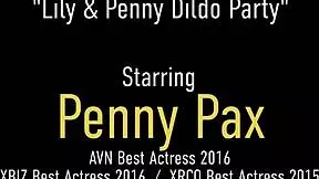 Penny Pax and Lily Labeau orgasm in lesbian pussy pleasuring!