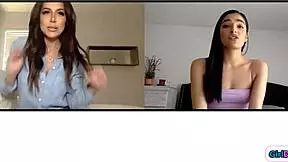 Stepmom And Stepdaughter Share A Relaxing Webcam Session Together.