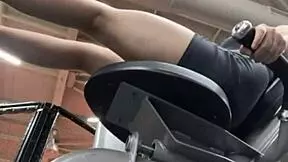 Hard fucking in the gym with big tits teen.