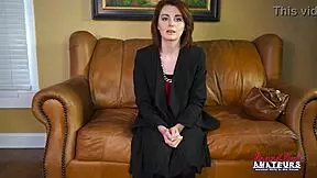 redhead coed ravyn enjoys a relaxing session with her toy