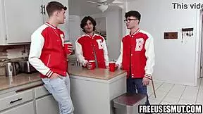 Boyfriend free uses girlfriend on his birthday in front of friends.