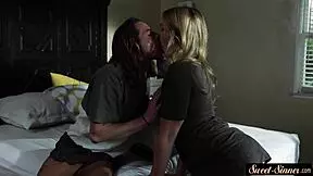 Shy teen 18+ gets banged and sprayed with cum.