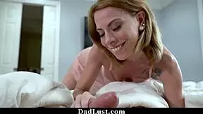 Step daddy showing stepdaughter his parenting skills.