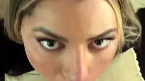 petite blonde latina natural tits shake in pov