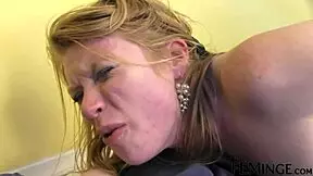 Young lesbian licks her girlfriend's pussy.