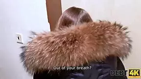 debt4k pretty debtor gets insane action from agent